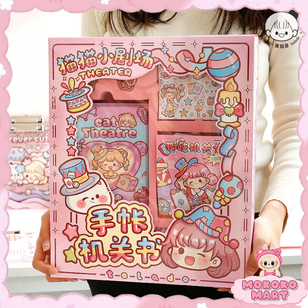 

MM Hadiah 1 Set Buku Quitebook Buat Anak Kecil DIY Dekor Stiker Dodogirl Theater Hadiah Anak HTLD153