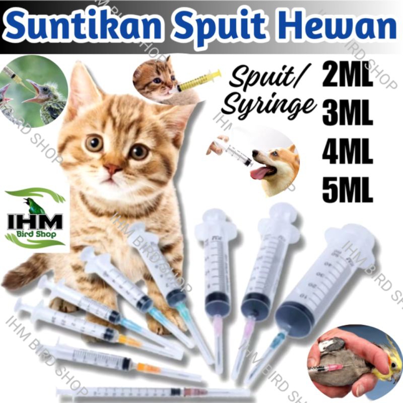 SPUIT 1ML-3ML-5ML-10ML - Sepetan Spuit Alat Bantu Minum Obat Vitamin Kucing Anjing Kelinci Suntikan 
