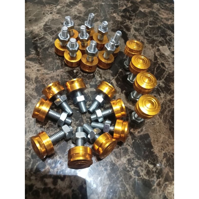 Baut monel gold drat 10 variasi motor/ bisa untuk fairing body spakbor depan ninja vixion variasi / 