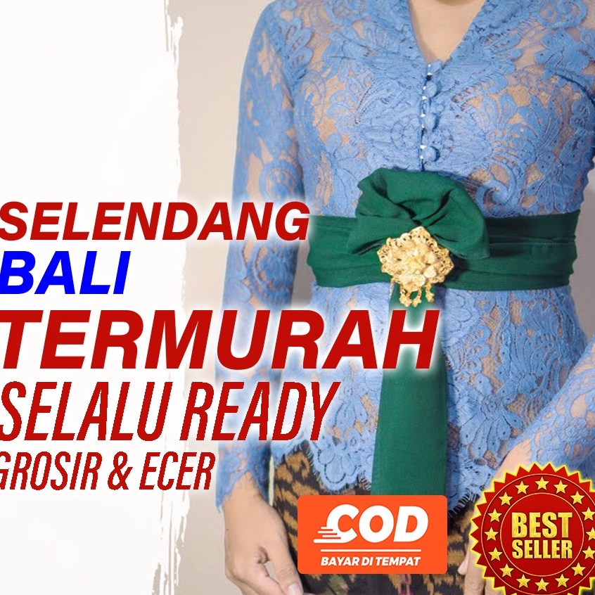 Yang dinanti Selendang Bali Sampur Kain Tari Senteng Warna Warni panjang sifon polos untuk dewasa 2 