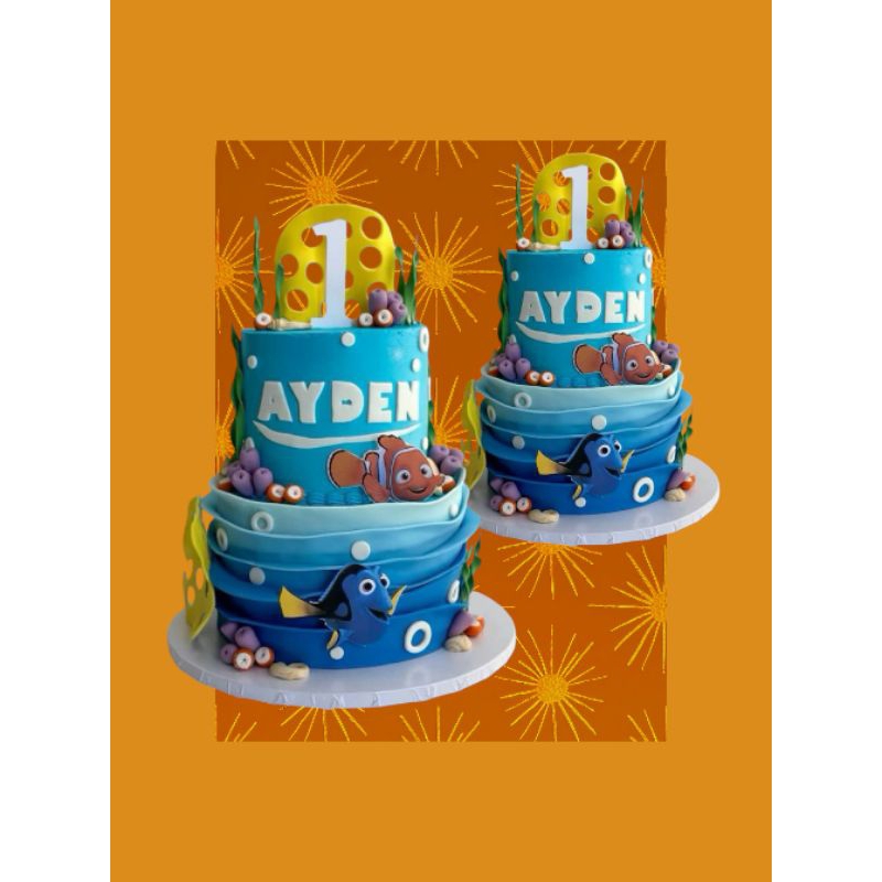 

cake custom ikan koi