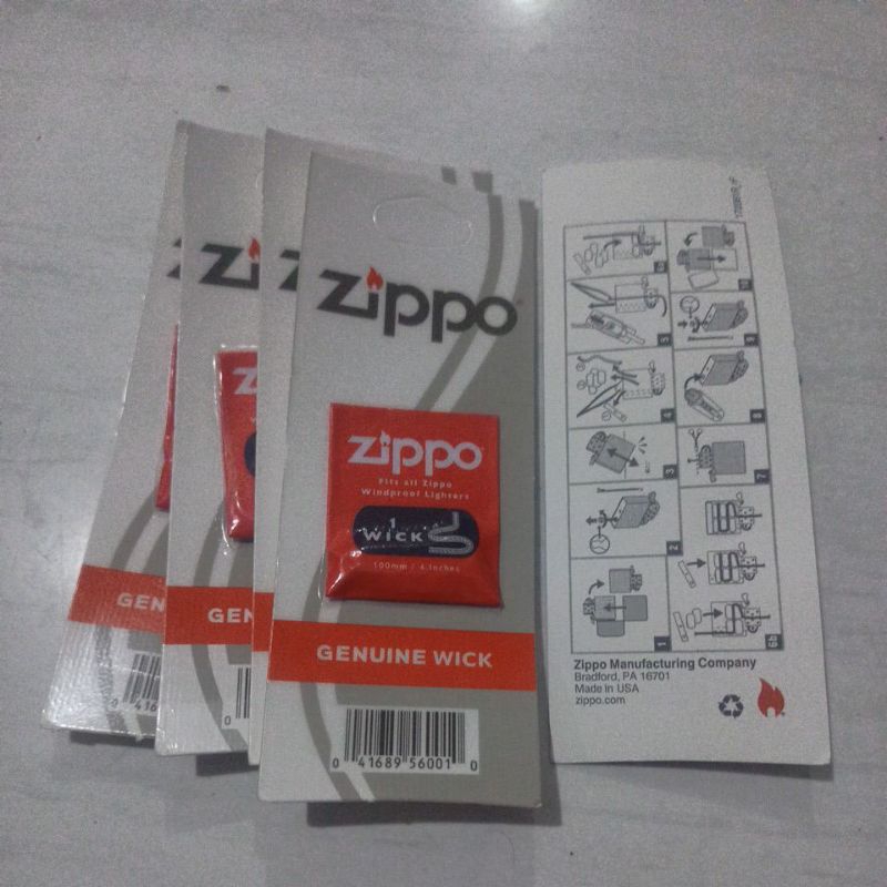 Zippo Wick Sumbu Korek Api Zippo Original Packing Hitam