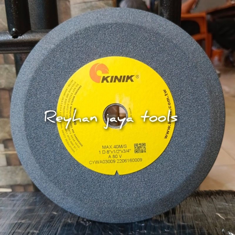 KINIK Batu gerinda asah 8 x 1/2 x 3/4 inch Grit A 80 V KINIK batu gerinda asah bandsaw 8 inch