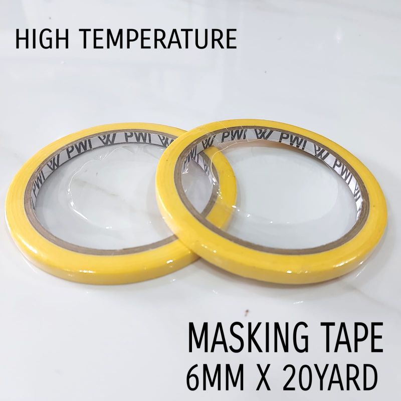 

Masking Tape Kuning 6mm x 20yard PWI / Isolasi Kertas