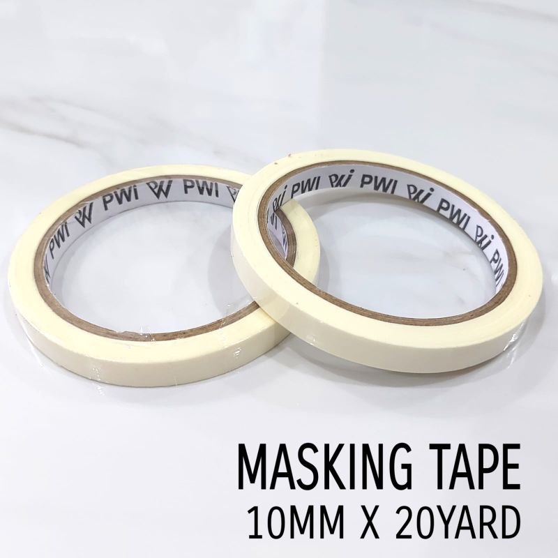 

Masking Tape Cream 10mm x 20yard PWI / Isolasi Kertas