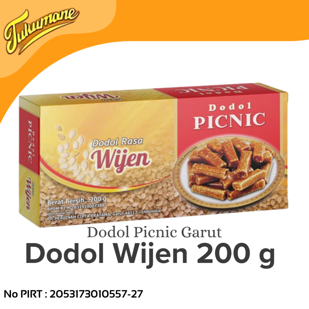 

Dodol Garut Picnic Wijen 200 g Dodol Wijen Garut