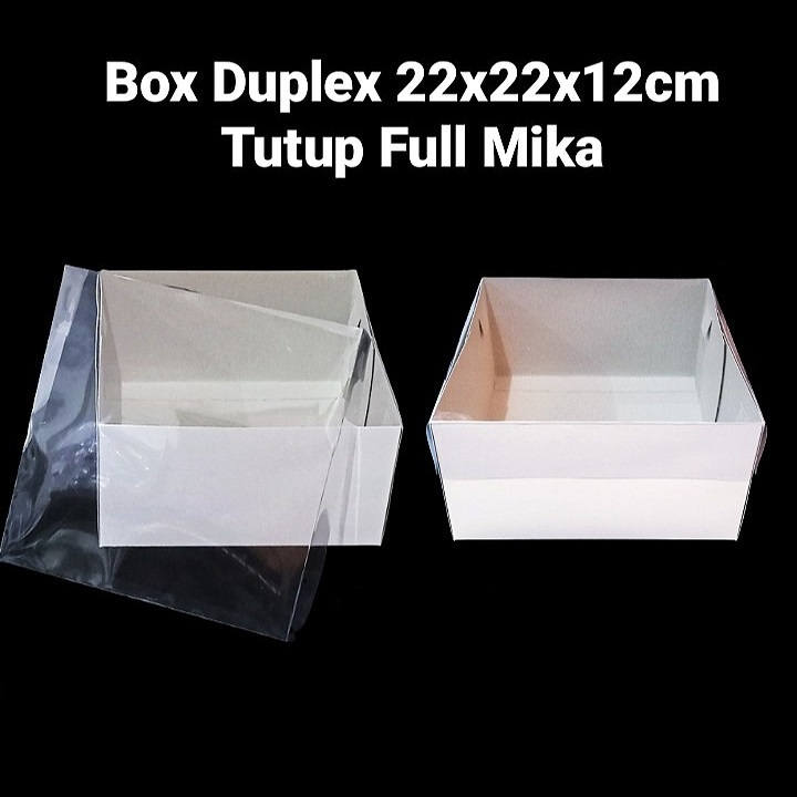 

( 5 pcs ) Box Kotak Duplek Hampers Cake Tart Dus 22x22x12 cm Packaging Kado Hadiah