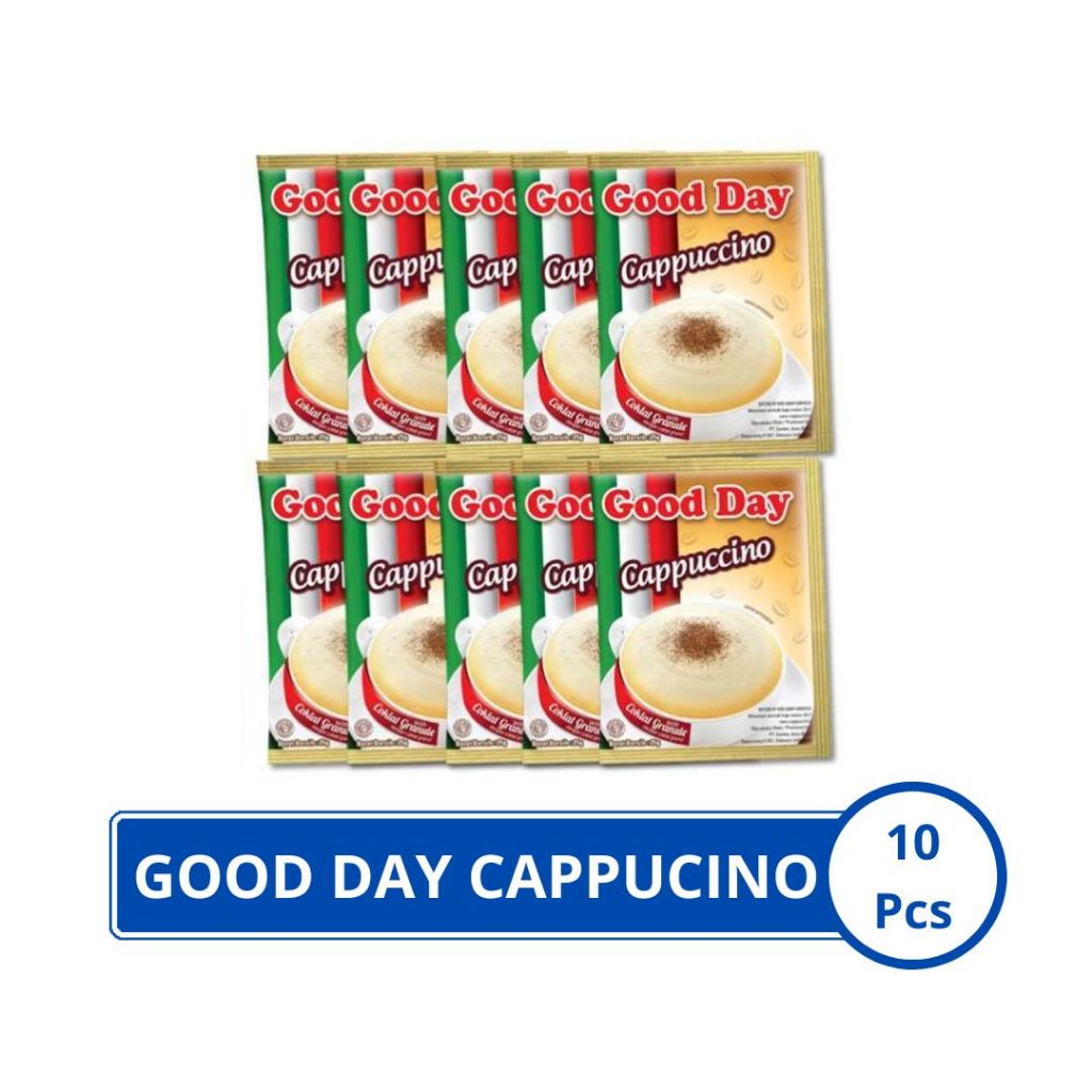 

Kopi Good Day Cappucino Renceng (10 Pcs) / Good Day Granul