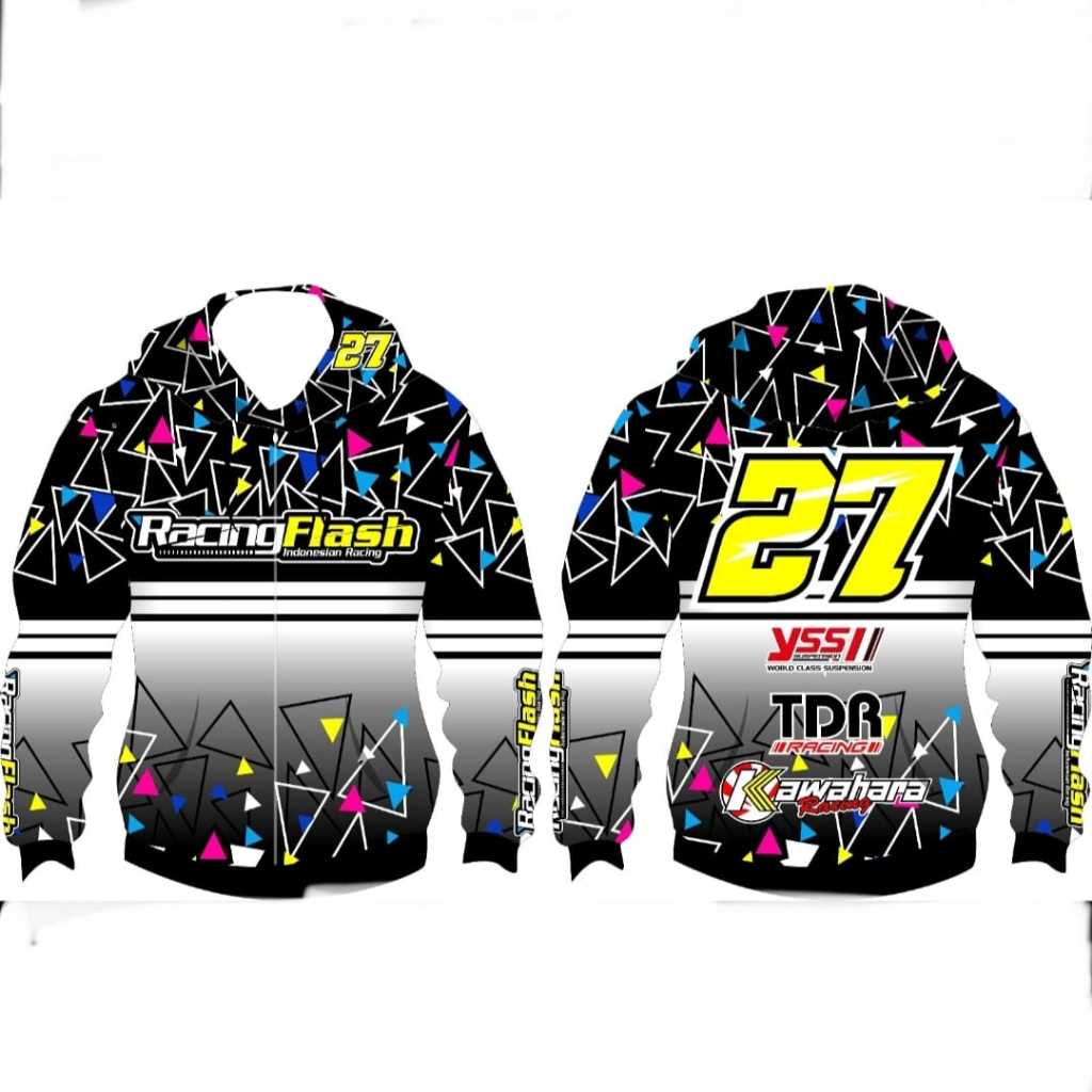 jaket racing flash jaket racing full printing