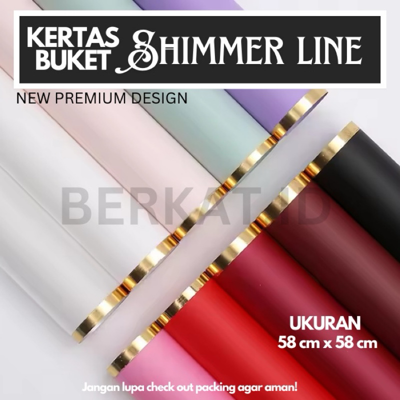 

Kertas Buket / Cellophane Shimmer Line List Gold