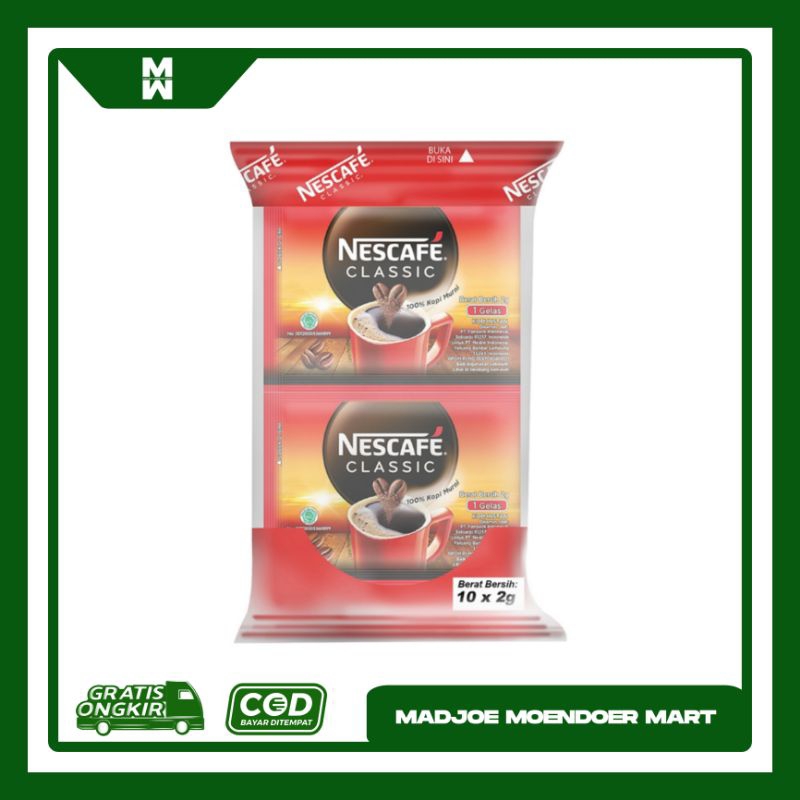 

Nescafe Kopi Classic Sachet 10 x 2 g