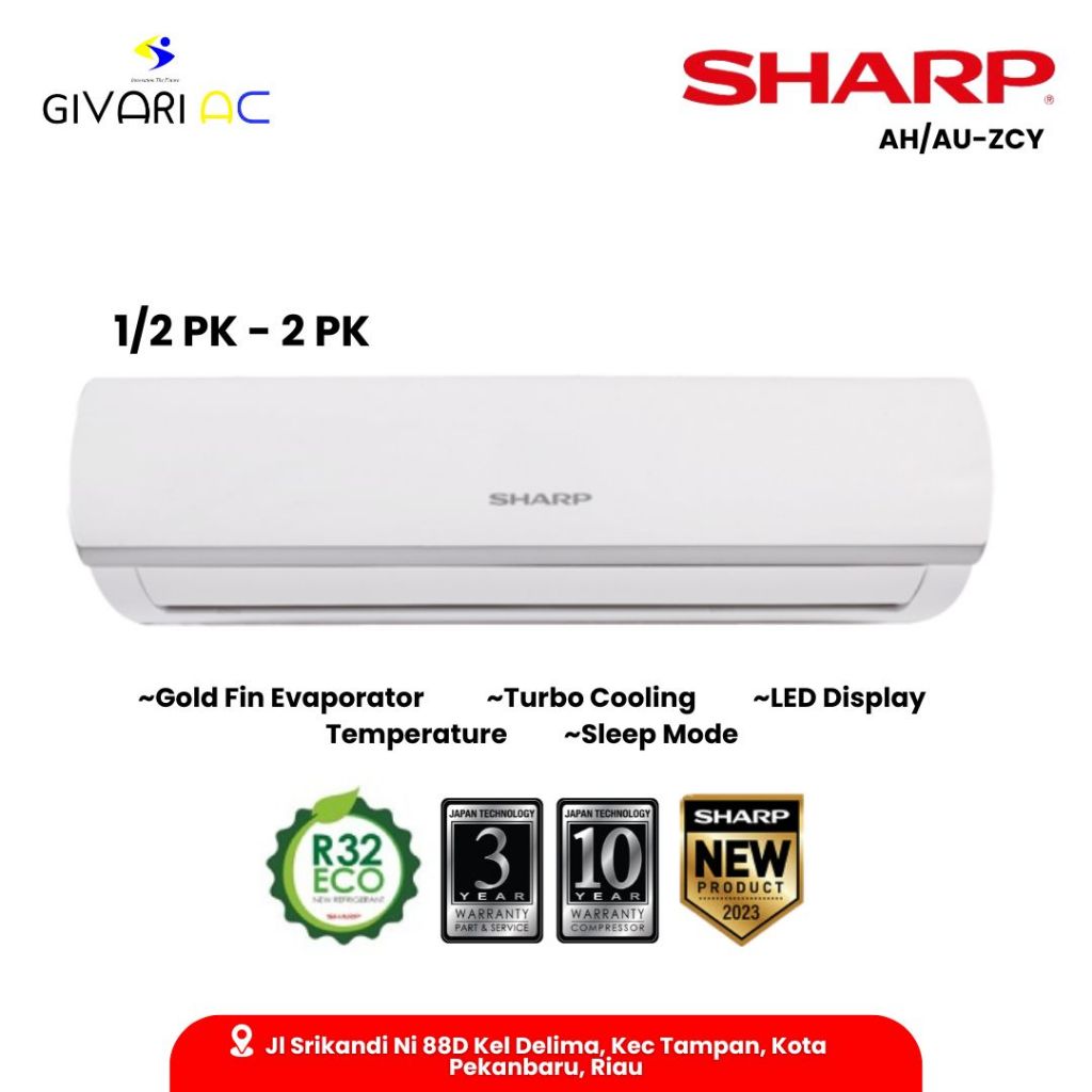 AC SHARP 1,5 PK STANDARD MODEL AH/AU-12ZCY