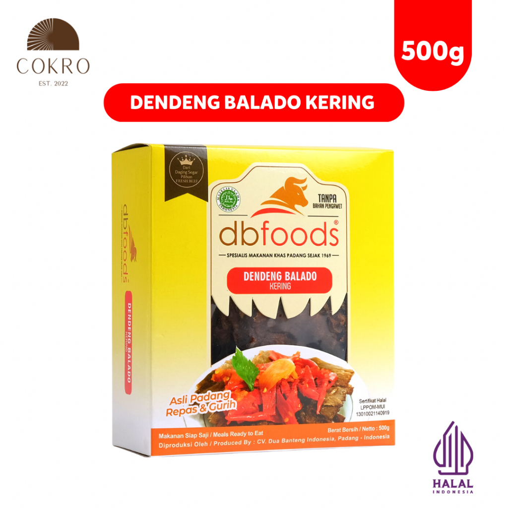 

Dendeng Kering DBFOODS Original 500g Praktis Siap Makan Asli Padang