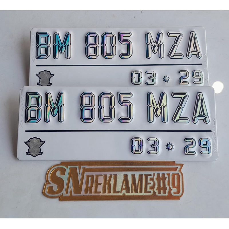 Plat Nomor Sepeda motor Baut Tanam Hologram, plat nomor keren, plat nomor mewah, plat nomor murah, p