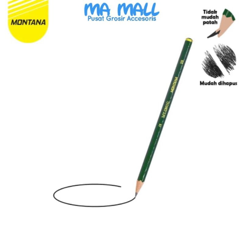 

1pcs Pencil Pensil Montana Hijau MT2b01-G 2B A126