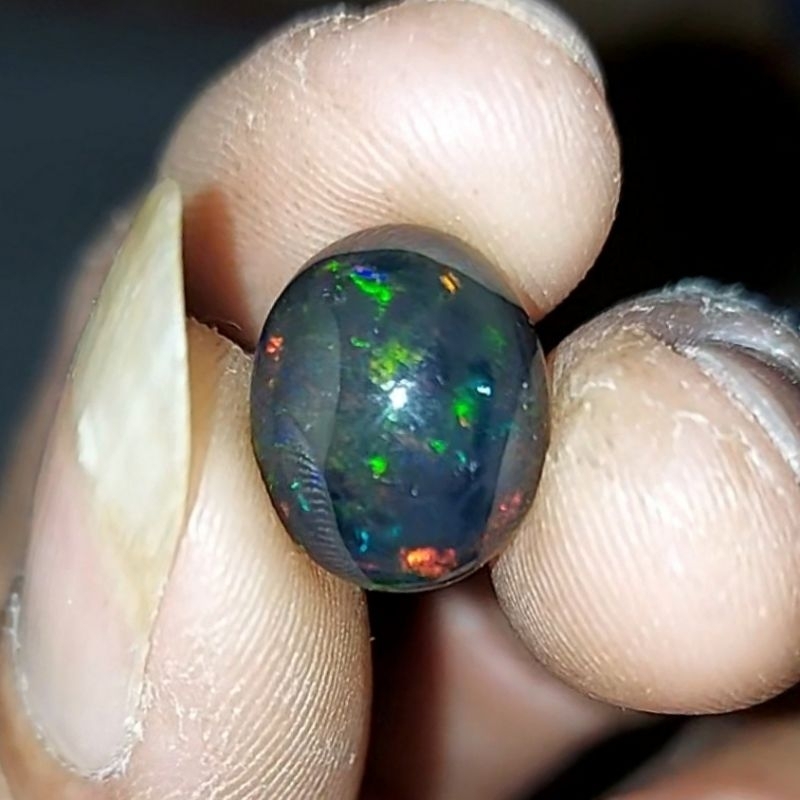 natural black opal