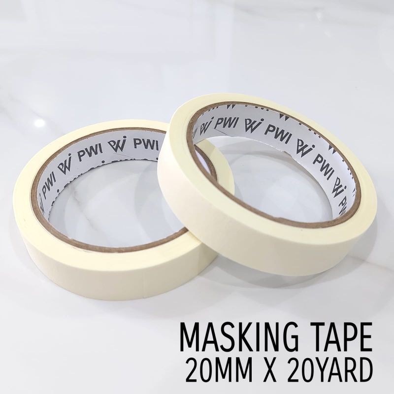 

Masking Tape Cream 20mm x 20yard PWI / Isolasi Kertas