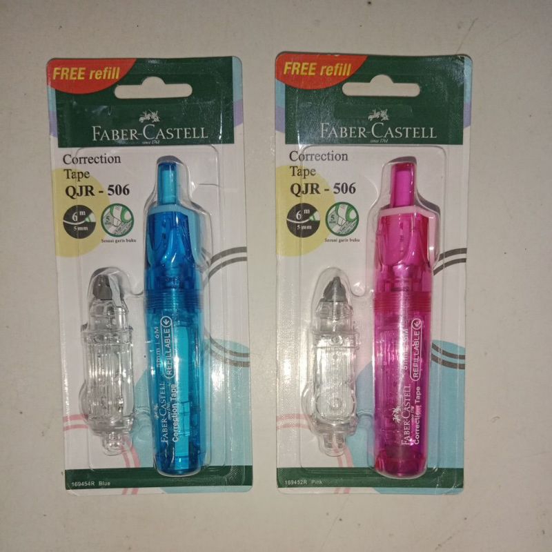 

Correction Tape Faber-Castell QJR-506 6m x 5mm Free Refill 1 (bisa isi ulang)