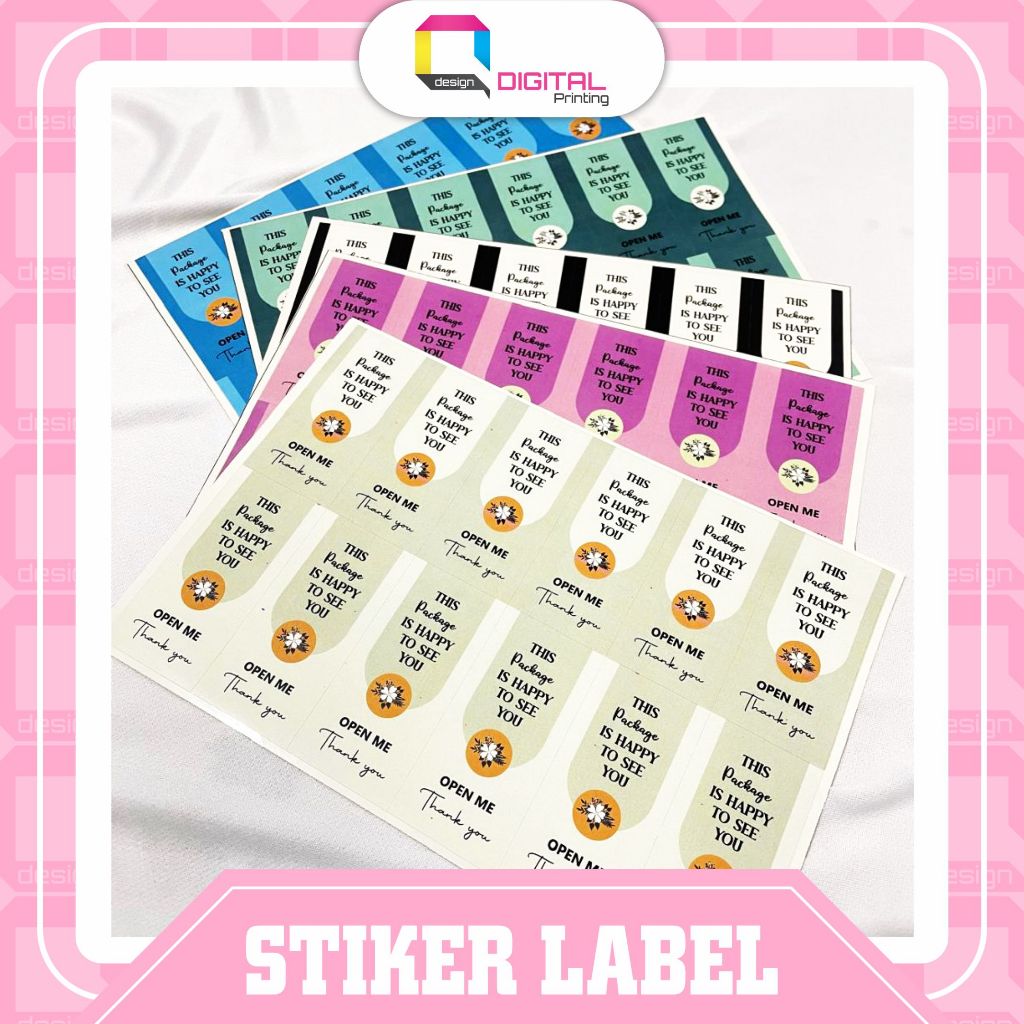 

48 PCS STIKER LABEL THANK YOU / STIKER OPEN ME/ STIKER THANK YOU/ CUTE LABEL
