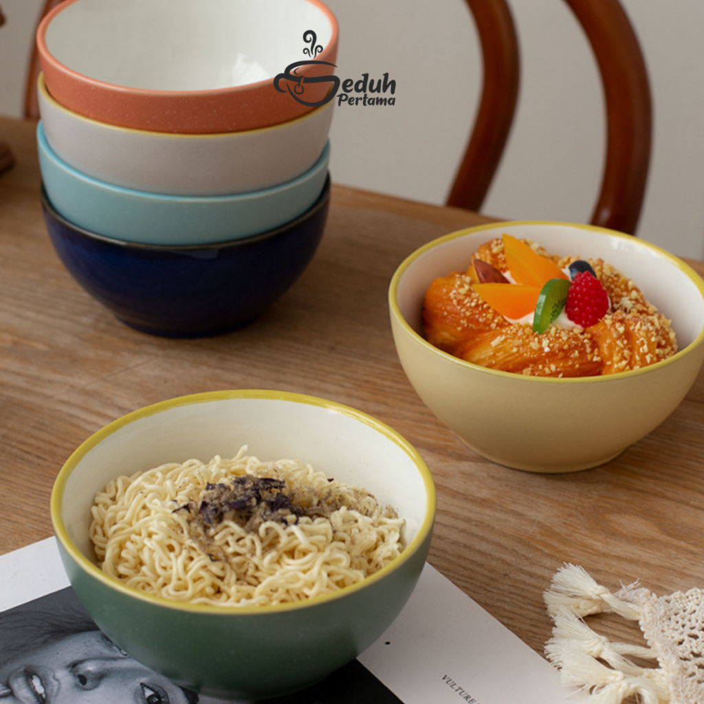 

Premium Seduh Pertama - Mangkok Snow 5inch ese Bowl Keramic Aesthethic