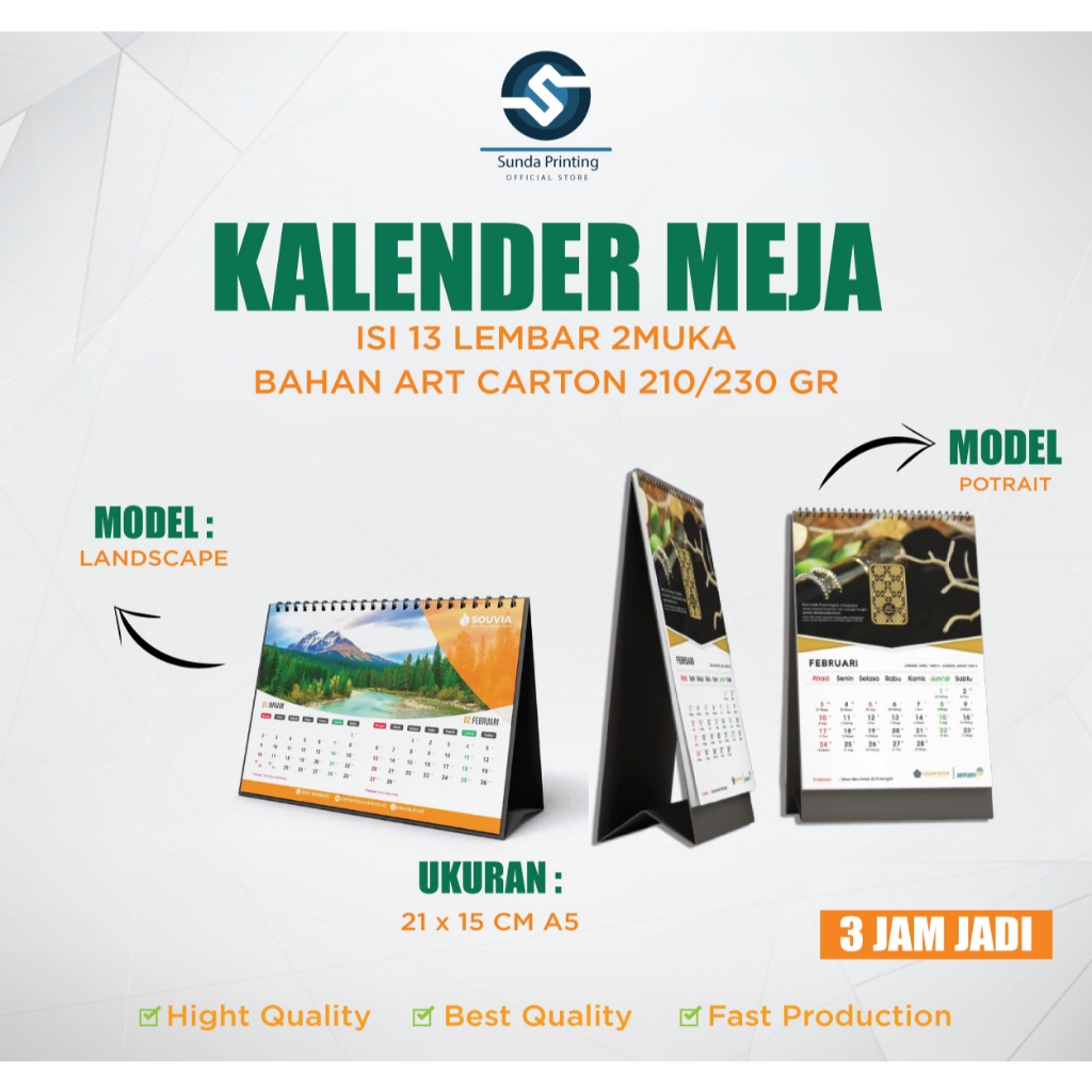 

KALENDER MEJA 2025 CUSTOM A5 2MUKA 13LEMBAR KALENDER DUDUK LINEN BOARD