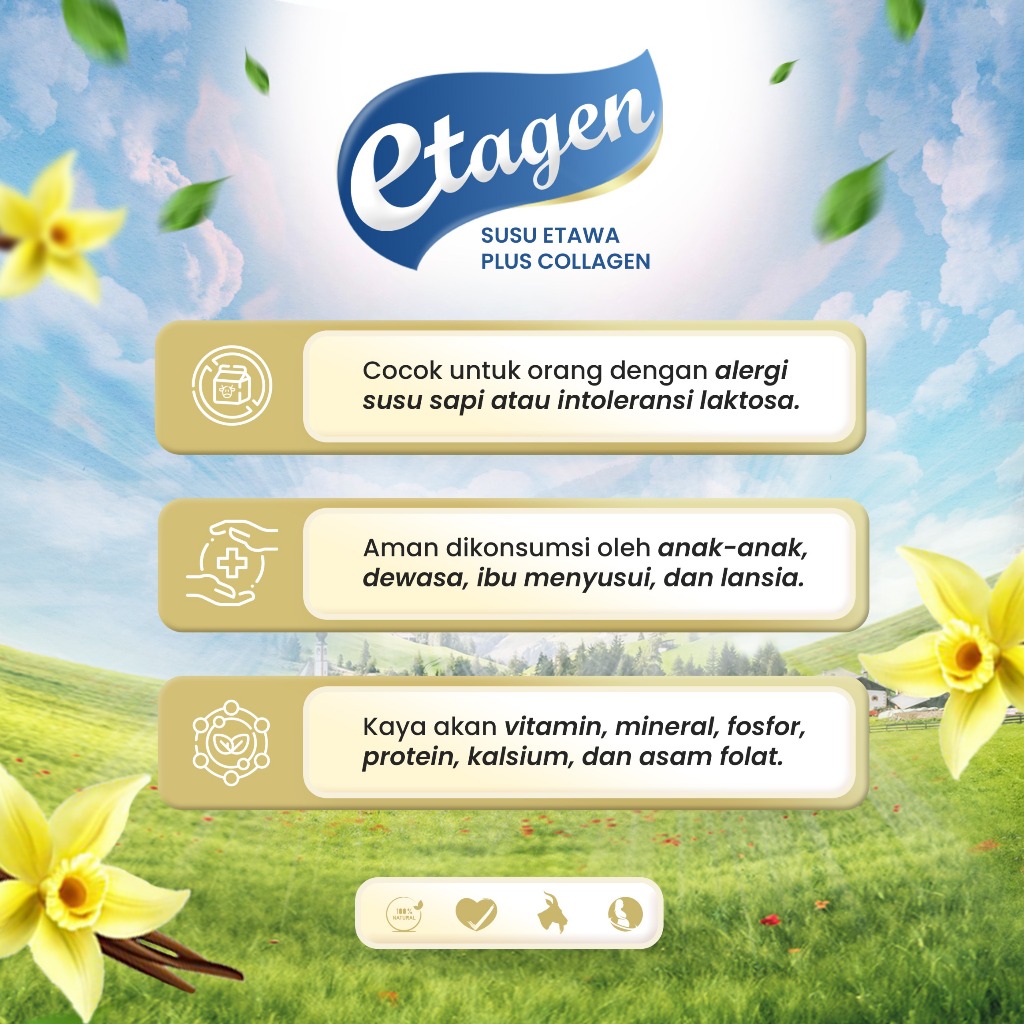 

BgKr ETAGEN SUSU COLLAGEN Kolagen Milk Merawat Kulit & Wajah Rasa Vanila 200gr