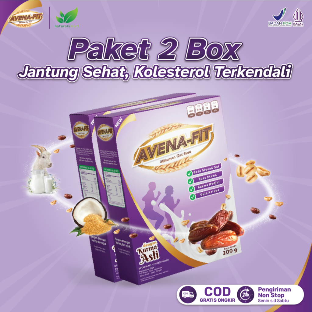 

Avenafit Paket 2 Box Menu Sarapan Solusi Sehat Turunkan Kolesterol Tinggi