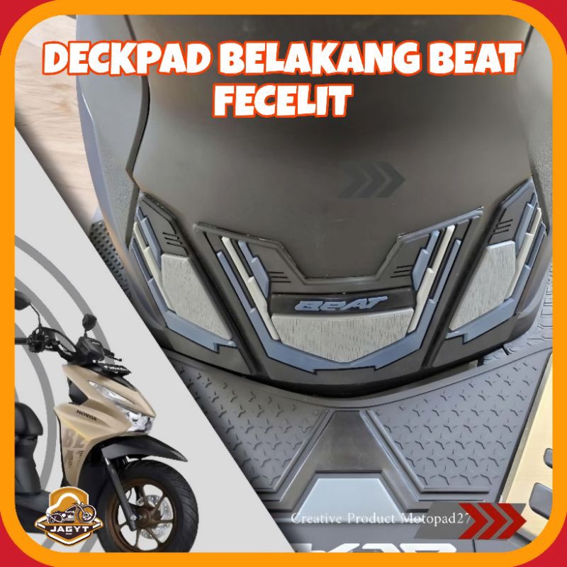 STIKER TANKPAD BELAKANG NEW BEAT 2024 KEYLESS DELUXE KARET PREMIUM