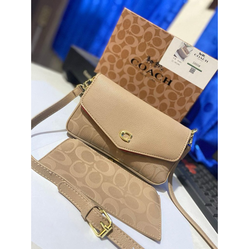 tas coach envelop / tas coach amplop / slingbag co / tas selempang import / tas freebox / tas kulit 