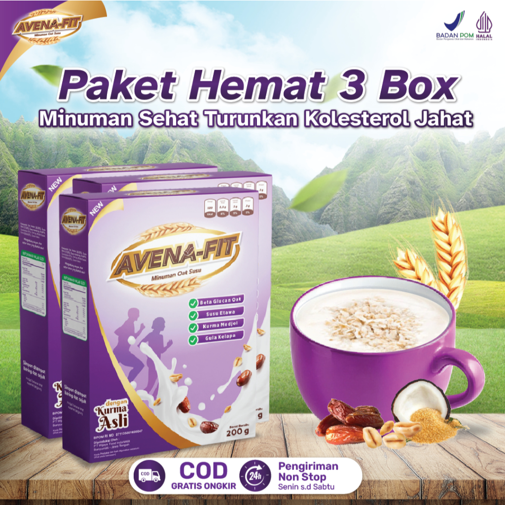 

Paket 3 Box Avenafit - Sarapan Penuh Nutrisi untuk Jantung yang Bahagia dan Tulang yang Kuat