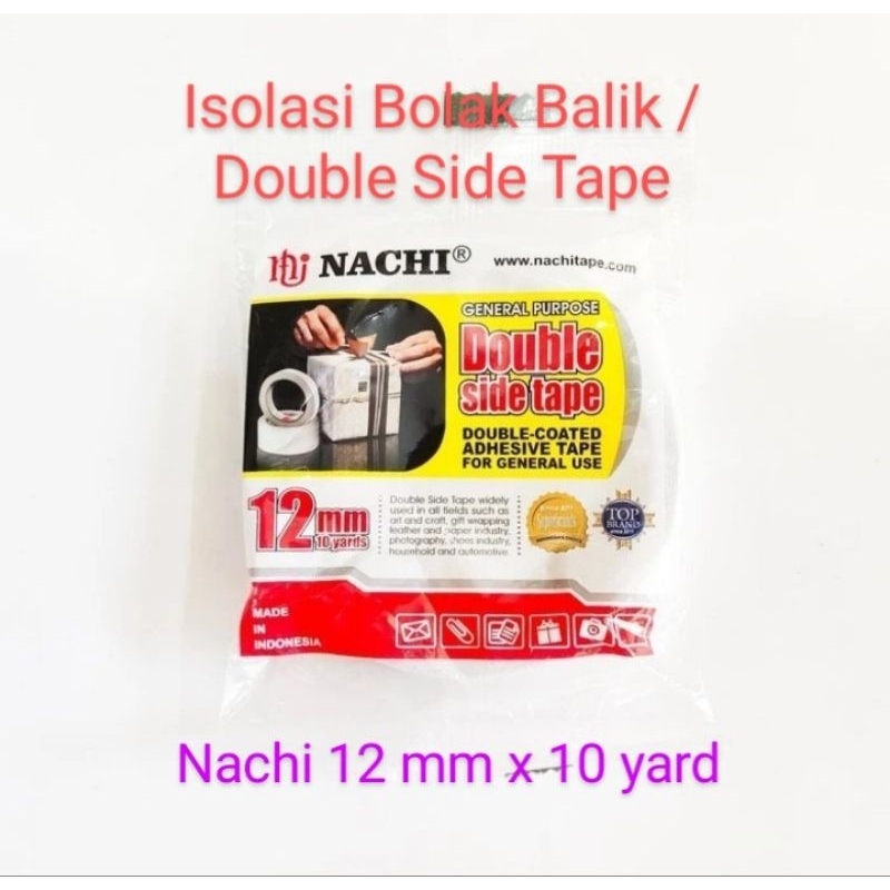 

Isolasi Bolak Balik Double Tape Nachi 12 mm x 10 yard