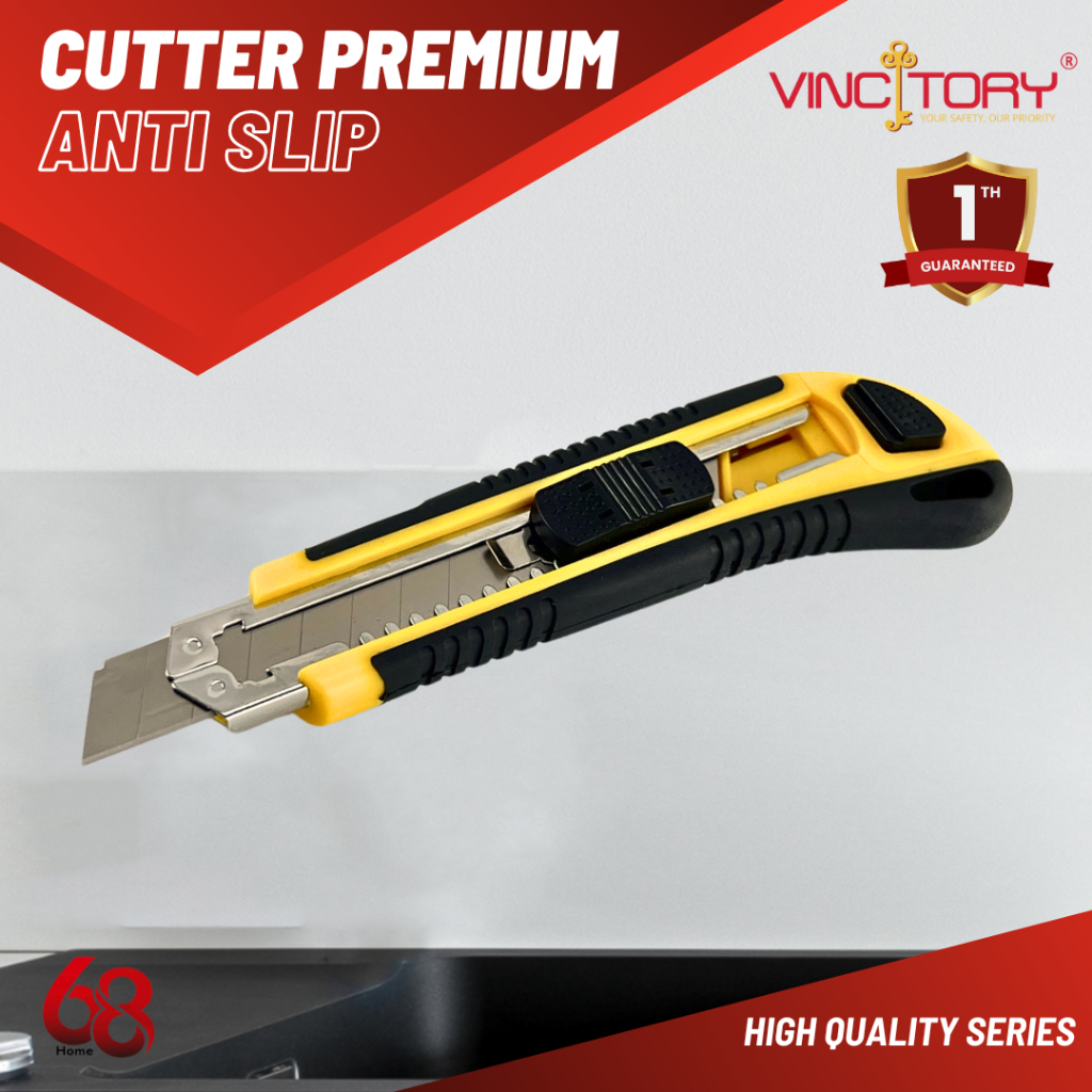 

CUTTER MULTIFUNGSI PREMIUM | PISAU CUTTER GAGANG KARET STANDART ANTI SLIP 2315 | 2314