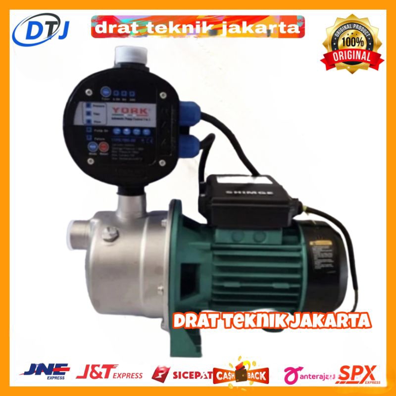 pompa booster shimge 1hp pompa dorong + pressure control otomatis