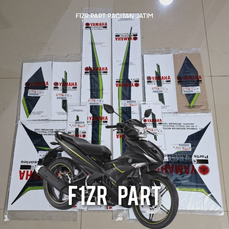 STRIPING MX KING 2017 2018 HITAM MAT BLACK 2 1SET ORIGINAL YAMAHA