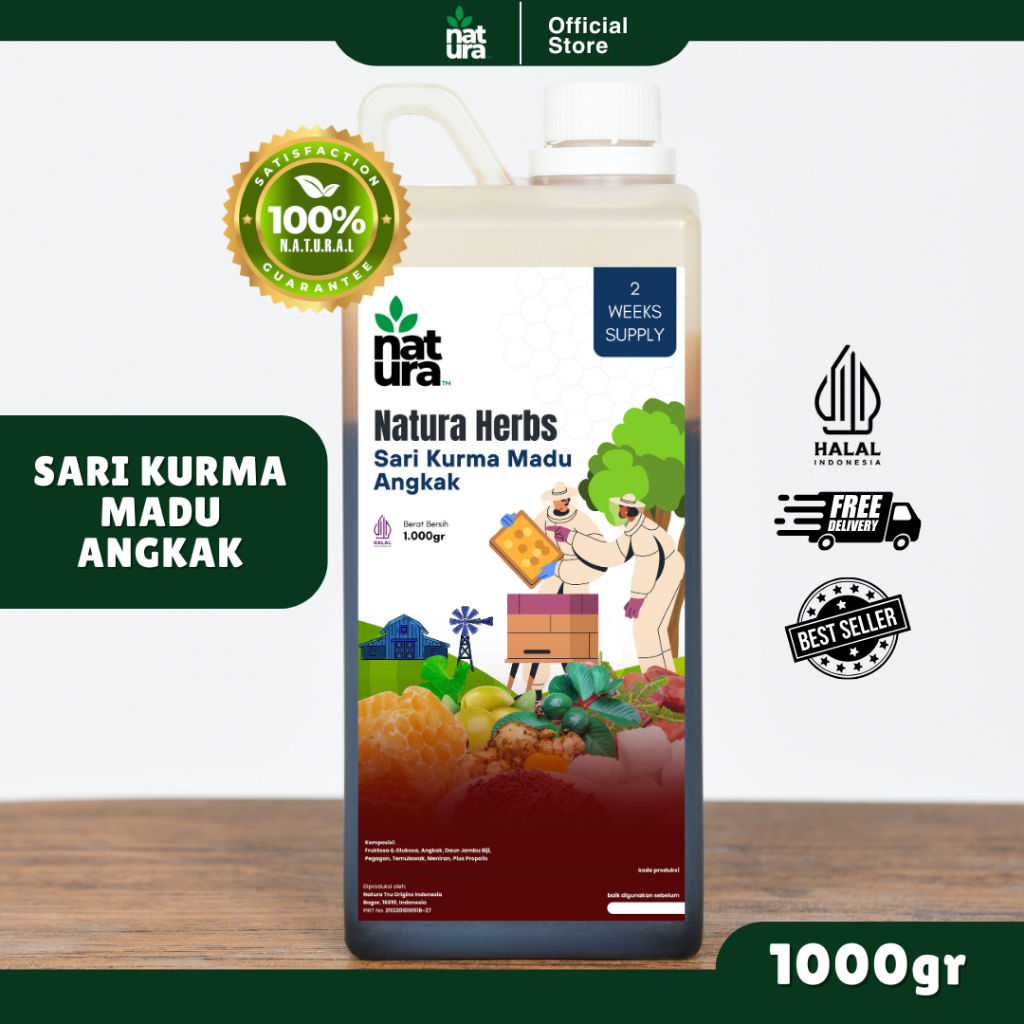 

Natura Origins 1kg Natura Herbs Sari Kurma Madu Angkak Plus Propolis Mengatasi Demam DBD Typus