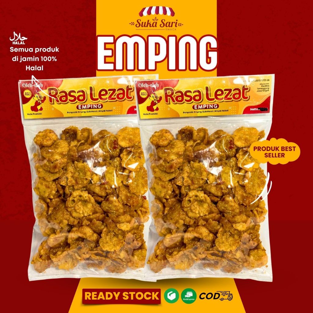 

Emping Balado Melinjo Pedas Cemilan Grosir Oleh-Oleh | Sukasari Snack