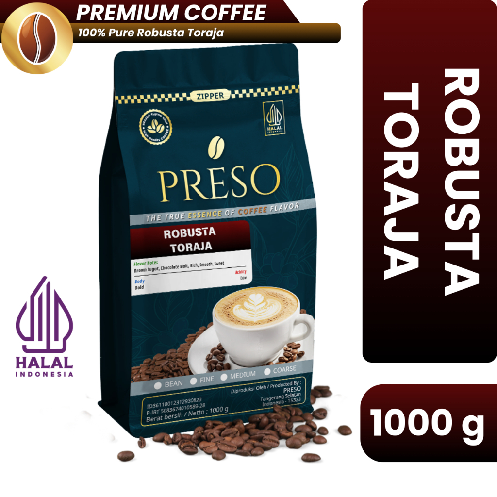 

PRESO Kopi Robusta Toraja Sapan 1000 Gram