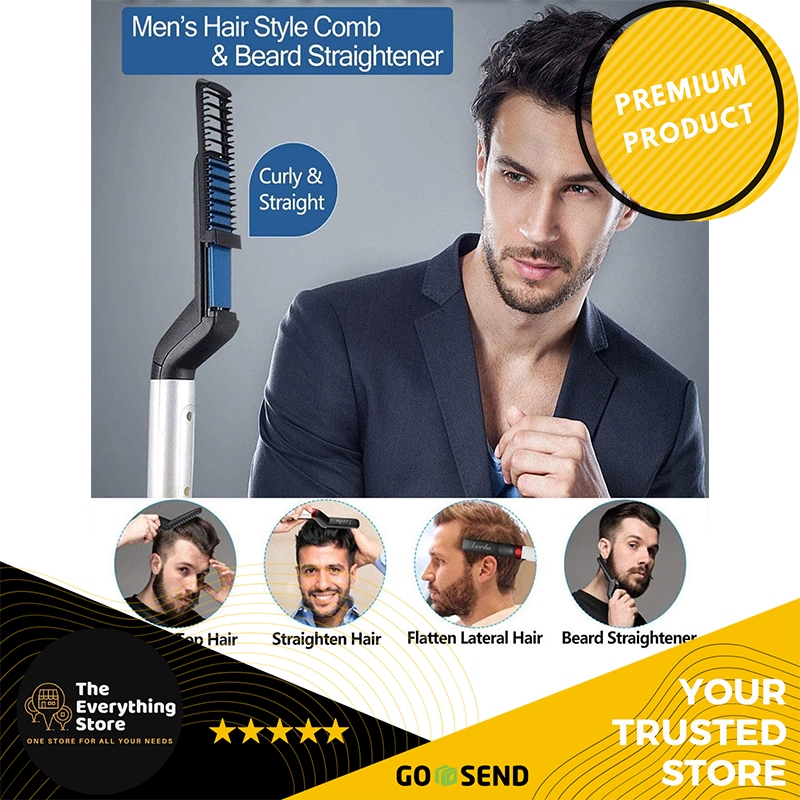 Hair Styling Sisir Rambut Elektrik Pelurus Rambut dan Jenggot Hair Styling 10 W PREMIUM TES