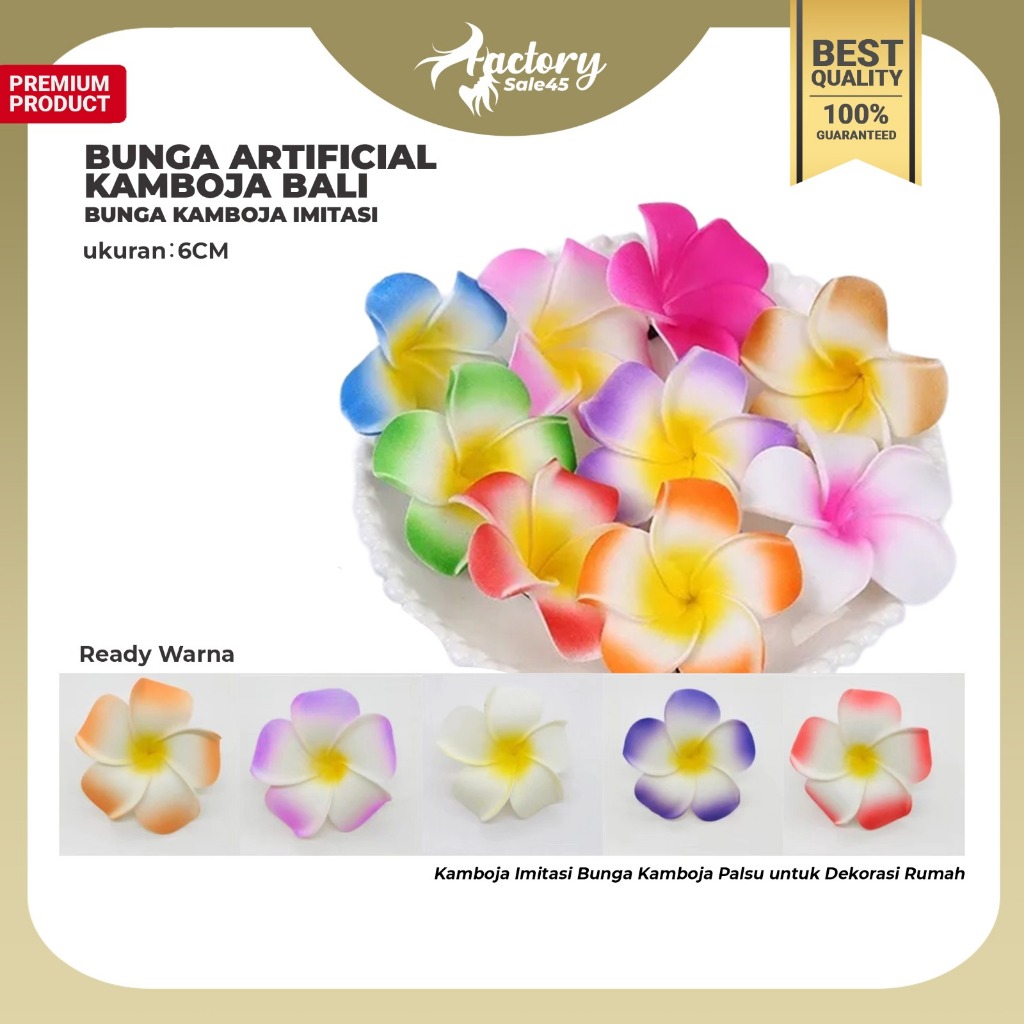 Bunga Artificial Kamboja Bali Bunga Kamboja Imitasi Bunga Kamboja Palsu Dekorasi Foto F1393