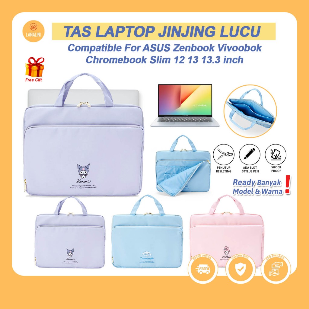 Tas Laptop With Strap Sleeve Sarung Cover Leptop Asus Vivobook S14 S13 Zenbook A14 Slim Expertbook C