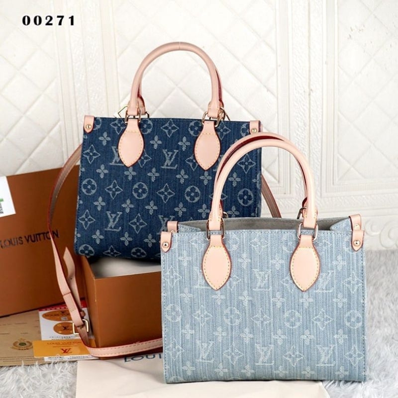 LV Tote 00271 OnTheGo Denim Bag