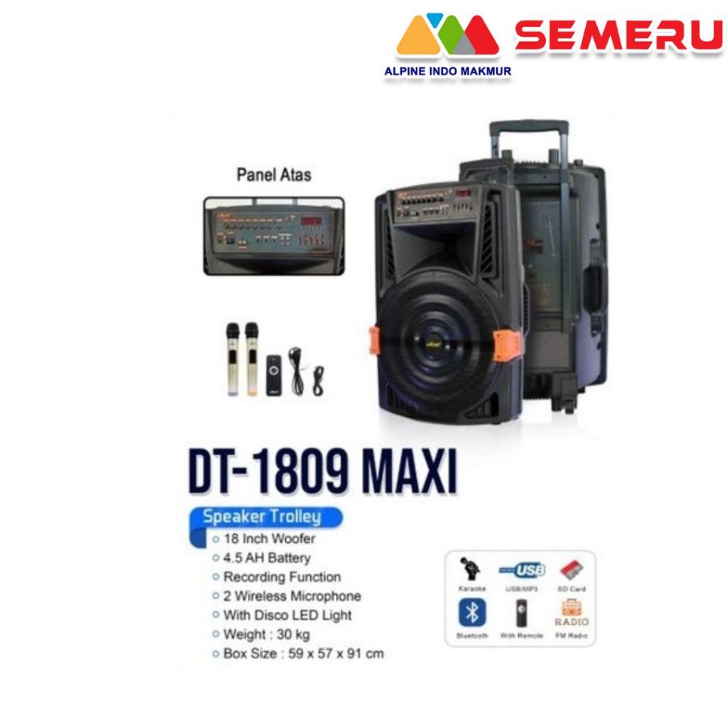 DAT SPEAKER TROLLEY 18" DT-1809 MAXI