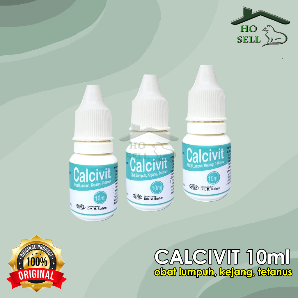 CALCIVIT 10ml / obat lumpuh kejang tetanus / untuk hewan peliharaan
