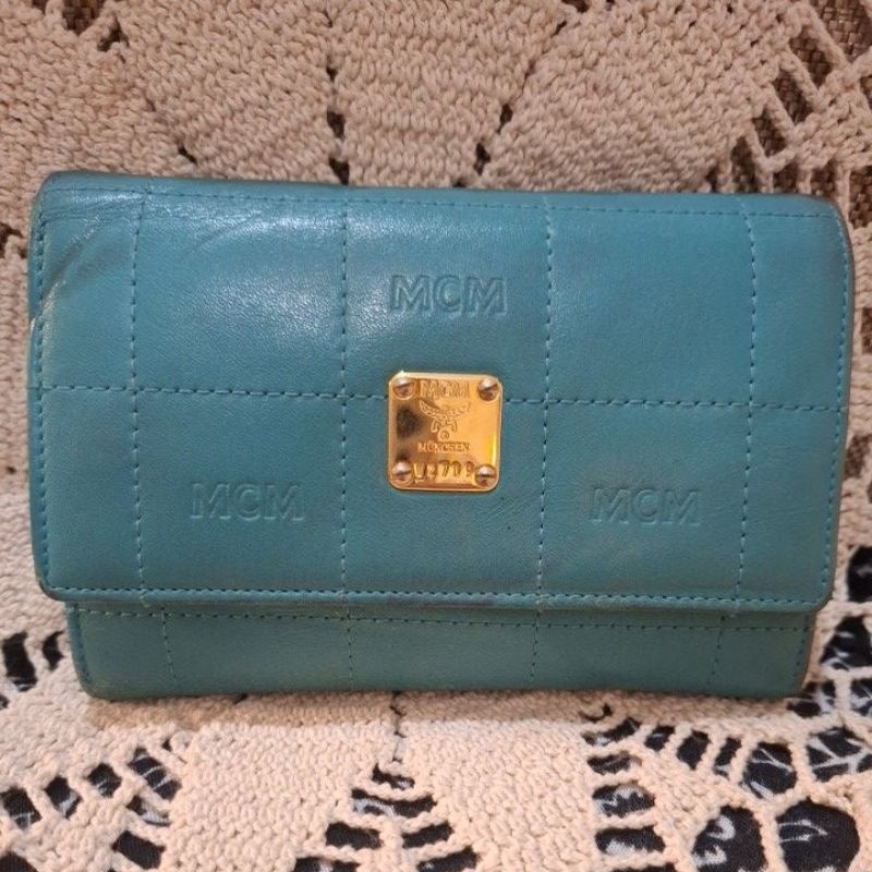 MCM ORIGINAL 3FOLD WALLET LEATHER PRELOVED VGC