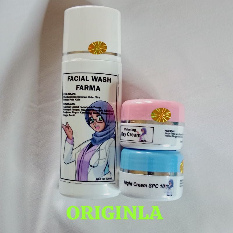 PAKET CREAM FARMA PENCERAH WAJAH GLOWING BPOM SKINCARE