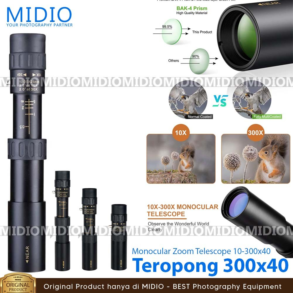 Monocular Zoom Telescope 10-300x40