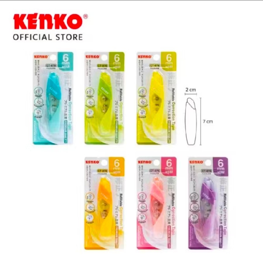 

KENKO CORRECTION TAPE CT-878 REFILLABLE (4.2mm x 6m) CT-878