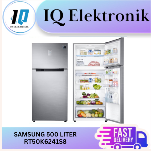 SAMSUNG RT50K6241S8 KULKAS 2 PINTU 500 LITER SMART INVERTER TWIN COOLING
