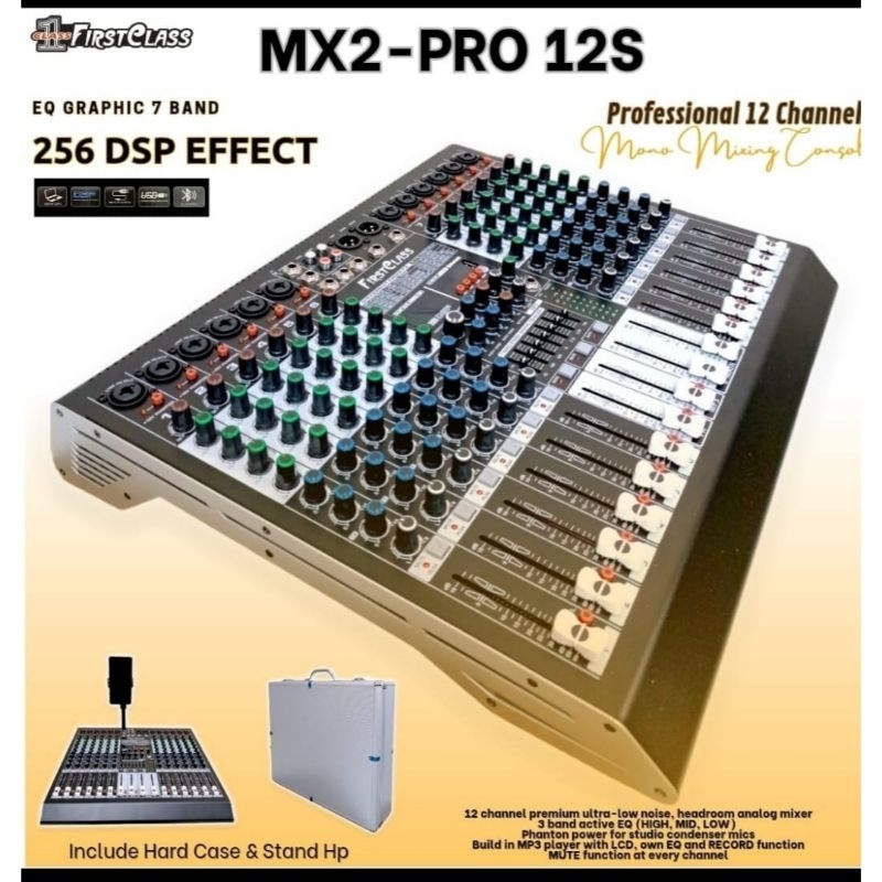 mixer audio 12 channel original firstclass mx pro12s mixer karaoke 12 channel