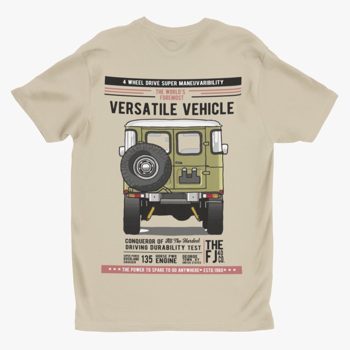 Kaos Vintage Retro Japan FJ 40 Cruiser Gear